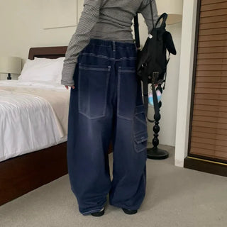 [Perfect Fit/Back Elastic Waist] Mega Pocket Cotton Wide Oversized Long Pants (4 colors)