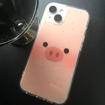Emulsion Pink Pig Hard Jelly iPhone Case