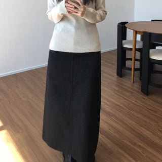 Dust Denim Long Skirt (2 colors)