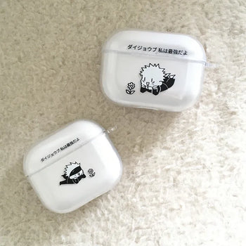 Satoru Anime Transparent Jelly AirPods Case