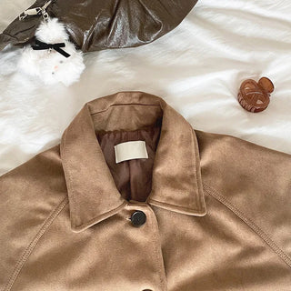 Autumn Suede Jacket  Autumn Jacket, Half Jacket, Transitional Season Daily Outerwear