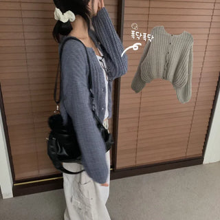 [Reversible/Delicate~] Autumn Avant-Fit Knit Long Sleeve Cardigan (7 colors)