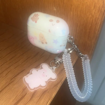 Animal Pig Keyring Set AirPods Case