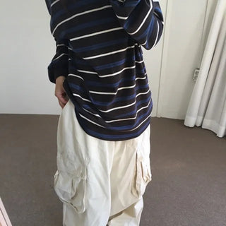 Color-block striped sleeves