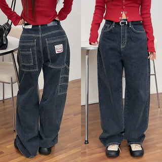 Direl Patch Semi-High Wide Pants