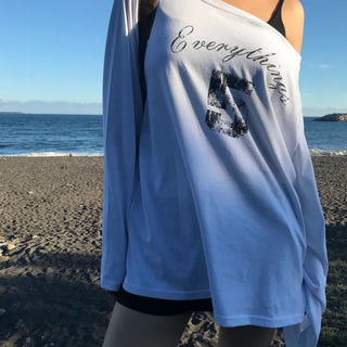 One-shoulder off-the-shoulder loose t-shirt (3 colors)