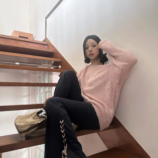 Eyelet sneakers bootcut leggings