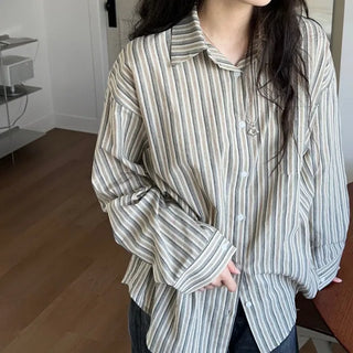 vintage stripe over shirt