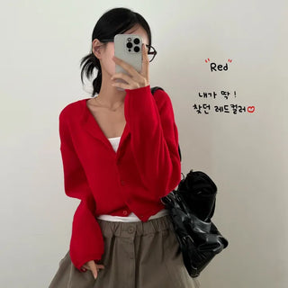 [Delicate/Fit Guaranteed] Cashmere Round Long Sleeve Knit Cardigan (9 colors)