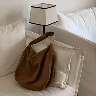 Logan Suede Big Shoulder Bag