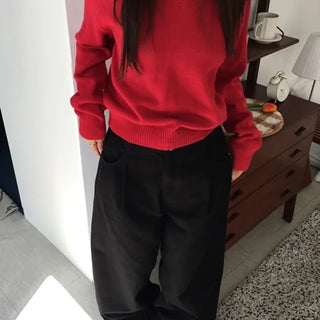 Cotton V-neck Knit