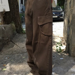 Cut-out Pocket Cotton Pants