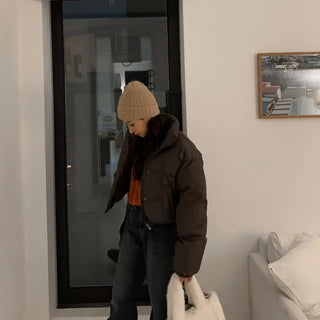 Adele High-neck Short Goose Down Padded Jacket