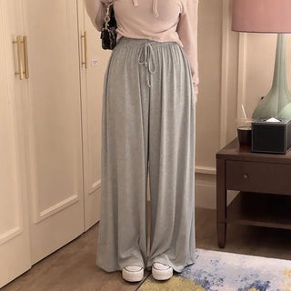 Stiden banding long wide pants