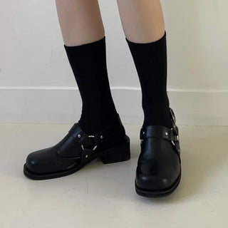stud biker slingback