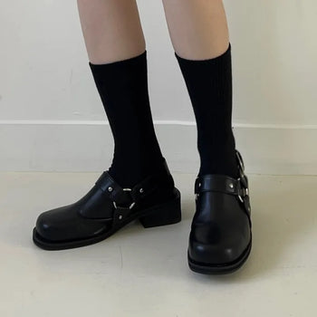 stud biker slingback