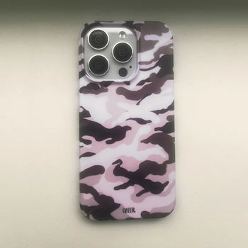 Camo Vintage Pink Hard iPhone Case