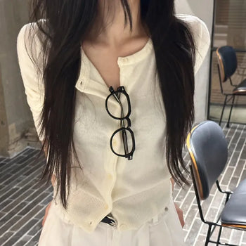 Cashmere Simple Basic Daily Knit Cardigan