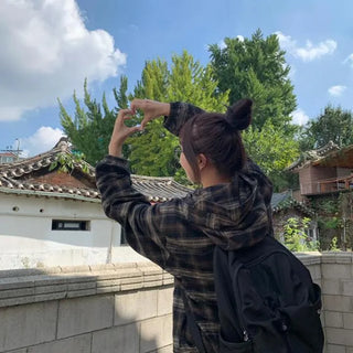[UNISEX] BD Loose Fit Check Shirt