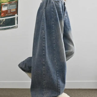(Short, Long) Warner Side Pintuck Wide Denim Pants