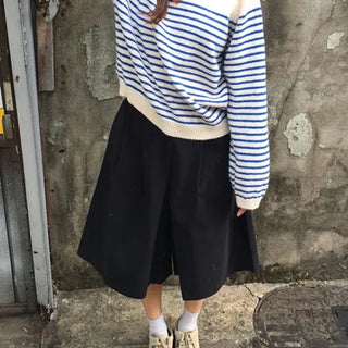 Peach Pintuck Bermuda Pants