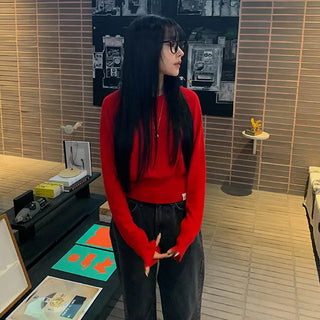Souffle cashmere knit