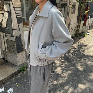 Molk Suede Banding Jumper