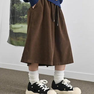 Hoya 3/4 Length Corduroy Elastic Pants