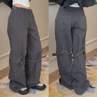 Bellic Cargo Strap Wide Pants