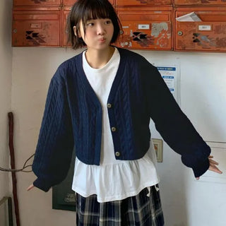 Karoo Cable Knit Crop Cardigan