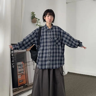 [UNISEX] Cozy Boyfit Check Shirt