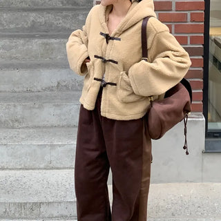 Tteokbokki Mink Sherpa Fleece Hooded Jacket