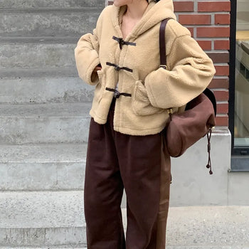 Tteokbokki Mink Sherpa Fleece Hooded Jacket
