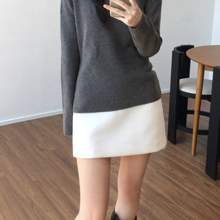 Rust Low-Rise Mini Skirt (2 colors)