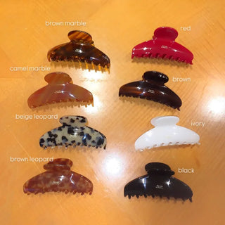 (8 colors) French Cellulose Updo Half-moon Hair Big Claw Clip