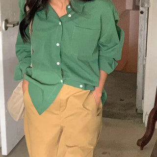 Melissa Pigment Color Loose Fit Shirt