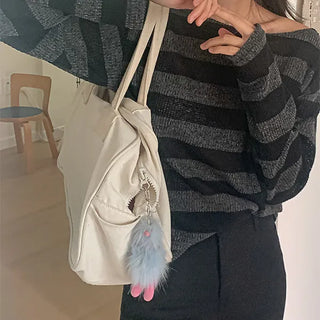 Loveeep Loose Fit Striped Long Sleeve Knit