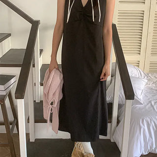 Saturn V-neck Shirred Bustier Long Dress