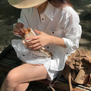Forest Cotton Pocket Shirt and Pants Two-Piece Set