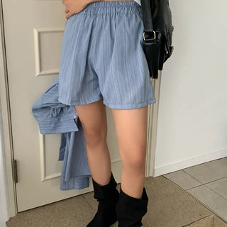 Dew Stripe Elastic Shorts