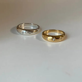 Star Cubic Volume Point Silver Ring