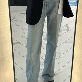 Low straight denim