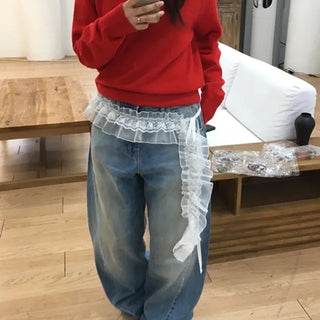 Cut-out back denim