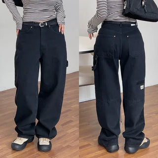 Dyker patch mid-high wide pants
