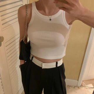 * Same-day Shipping *  Daily Crop Ribbed Sleeveless
