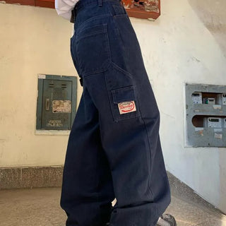 Star Carpenter Label Cotton Wide Pants