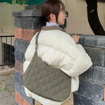 Padded shoulder crossbody bag