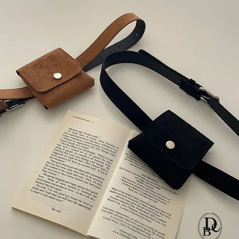 Mariel Suede Mini Wallet Belt