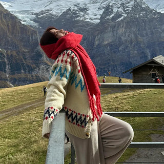 Swiss Nordic Knit Cardigan