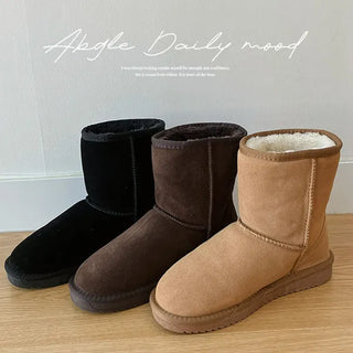 Cowhide Sheepskin UGG Boots Fur Winter Shoes